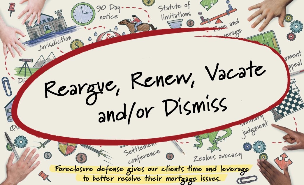 Reargue, renew, vacate or dismiss