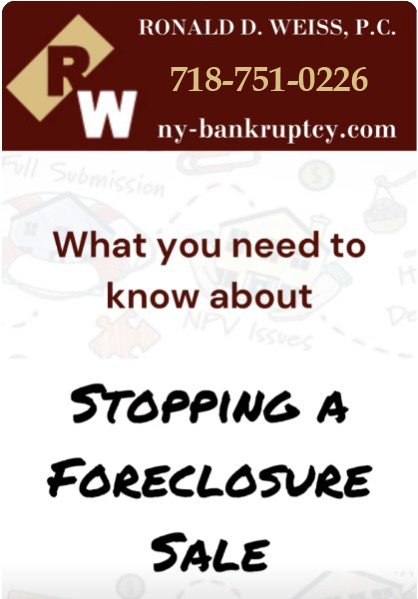 Stopping a foreclosure sale
