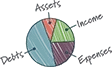 Pie graph illustration