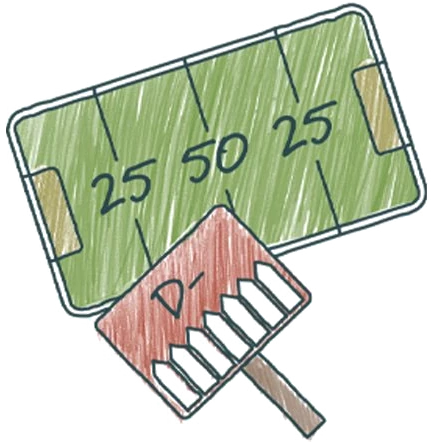 Football field illustration