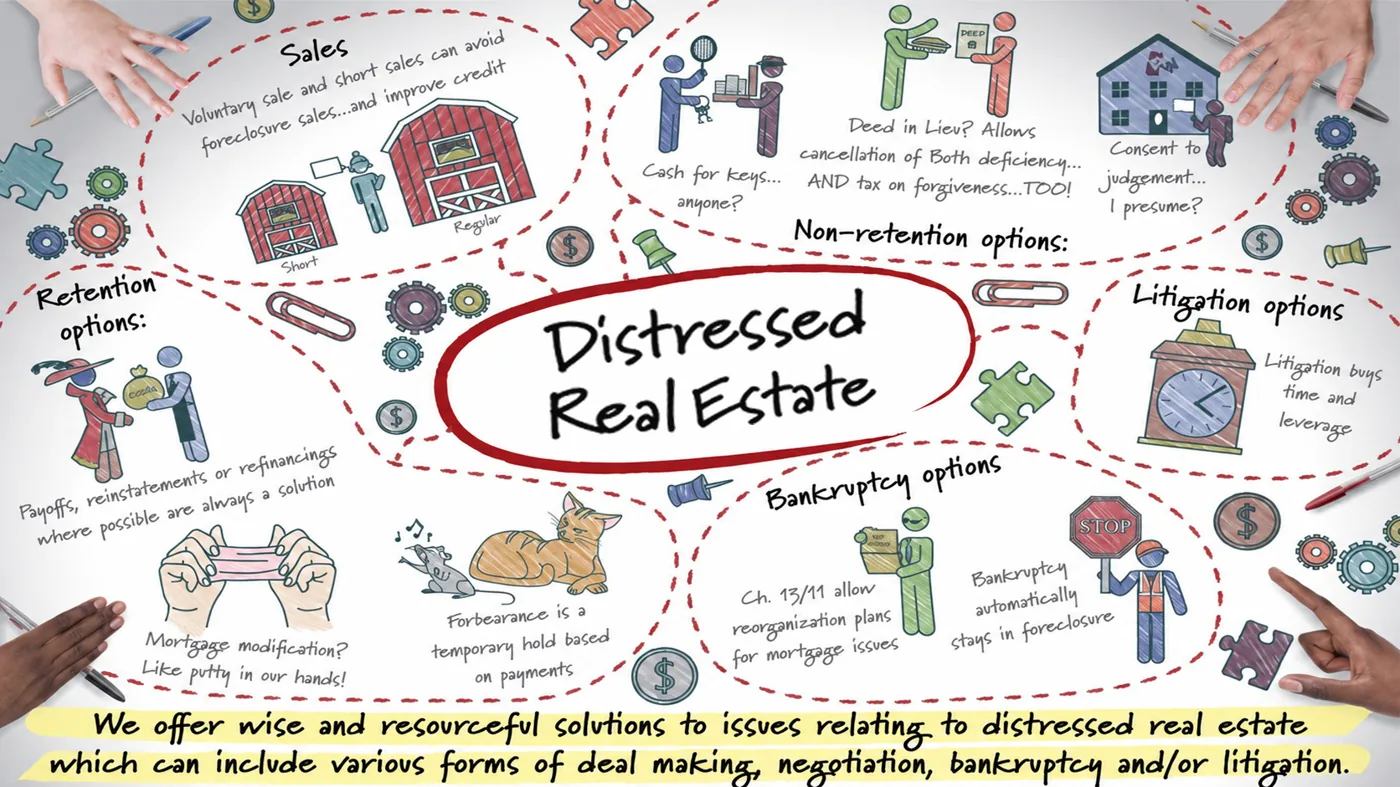 Non-retention options for distressed real estate