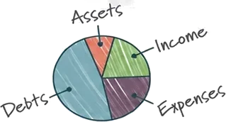Pie graph illustration