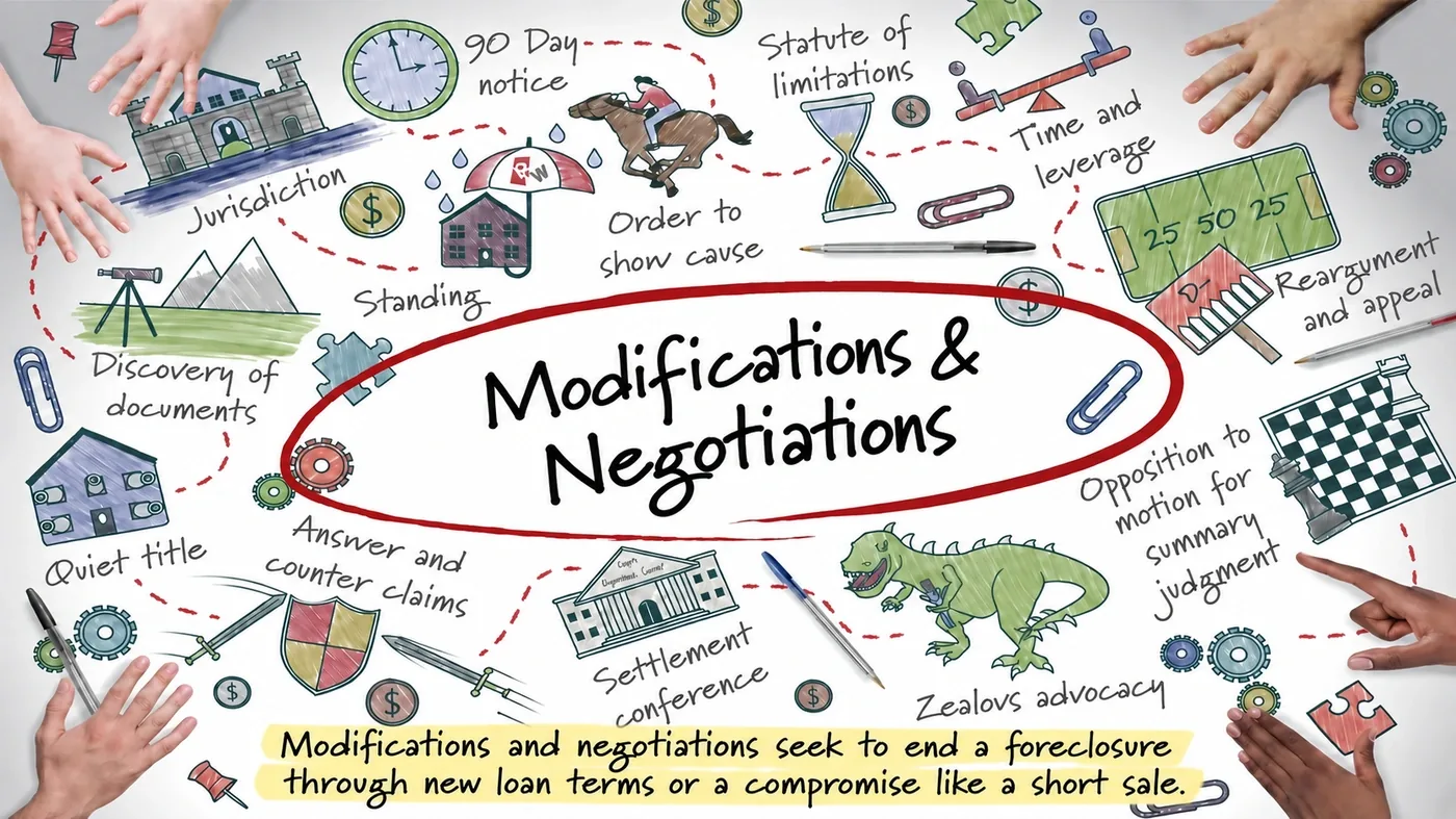 Mortgage modifications and negotiations as foreclosure solutions
